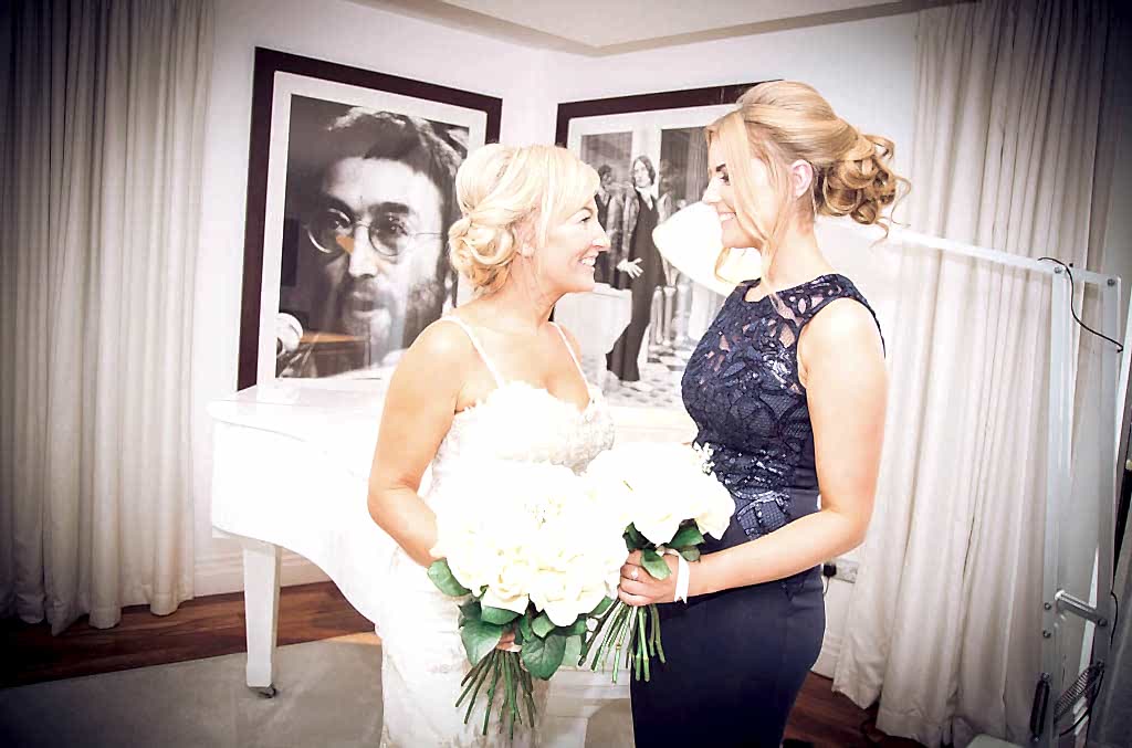 Bridesmaids Hard Days Night Hotel liverpool photographer photography rachel clarke girls bride wedding day love happy natural photos bridal party couple john lennon suite hotel
