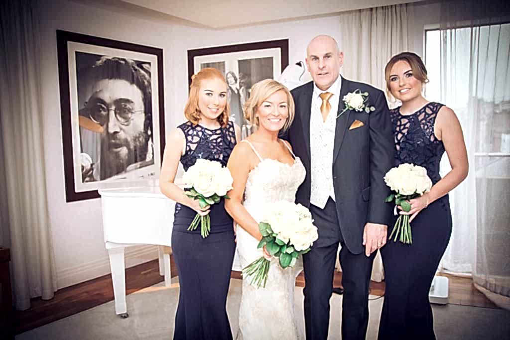 Bridesmaids Hard Days Night Hotel liverpool photographer photography rachel clarke girls bride wedding day love happy natural photos bridal party couple john lennon suite hotel