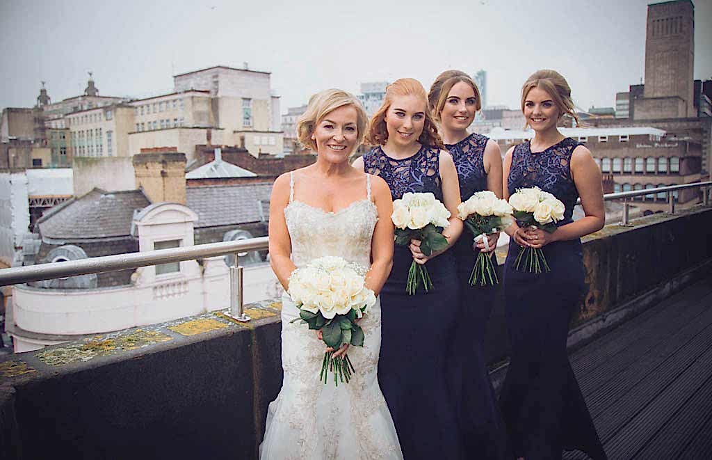 Bridesmaids Hard Days Night Hotel liverpool photographer photography rachel clarke girls bride wedding day love happy natural photos bridal party couple john lennon suite hotel balcony