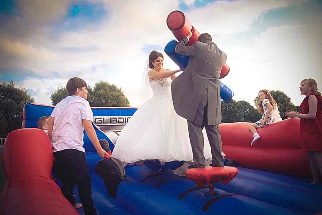 wedding photographer photography liverpool north west southport merseyside cheshire natural style love family warren farm formby speech gladiators bouncy castle