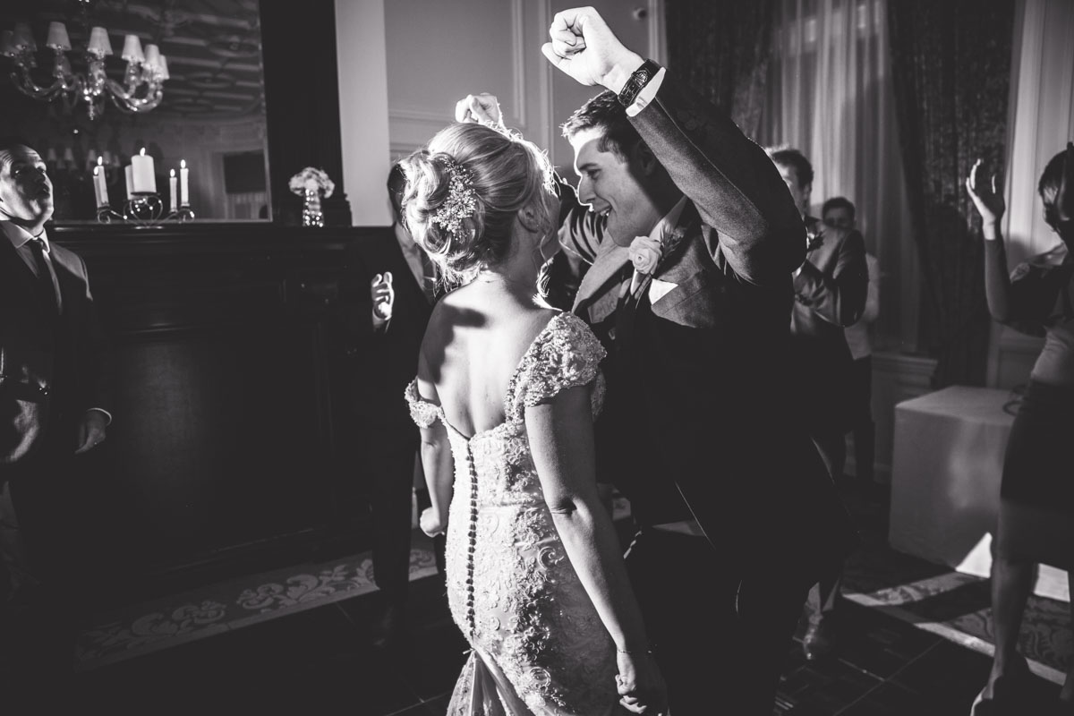 dancing with guests