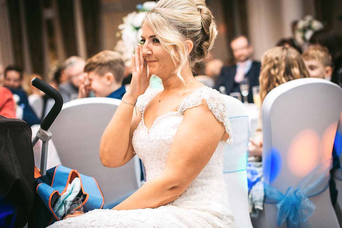 tearful bride