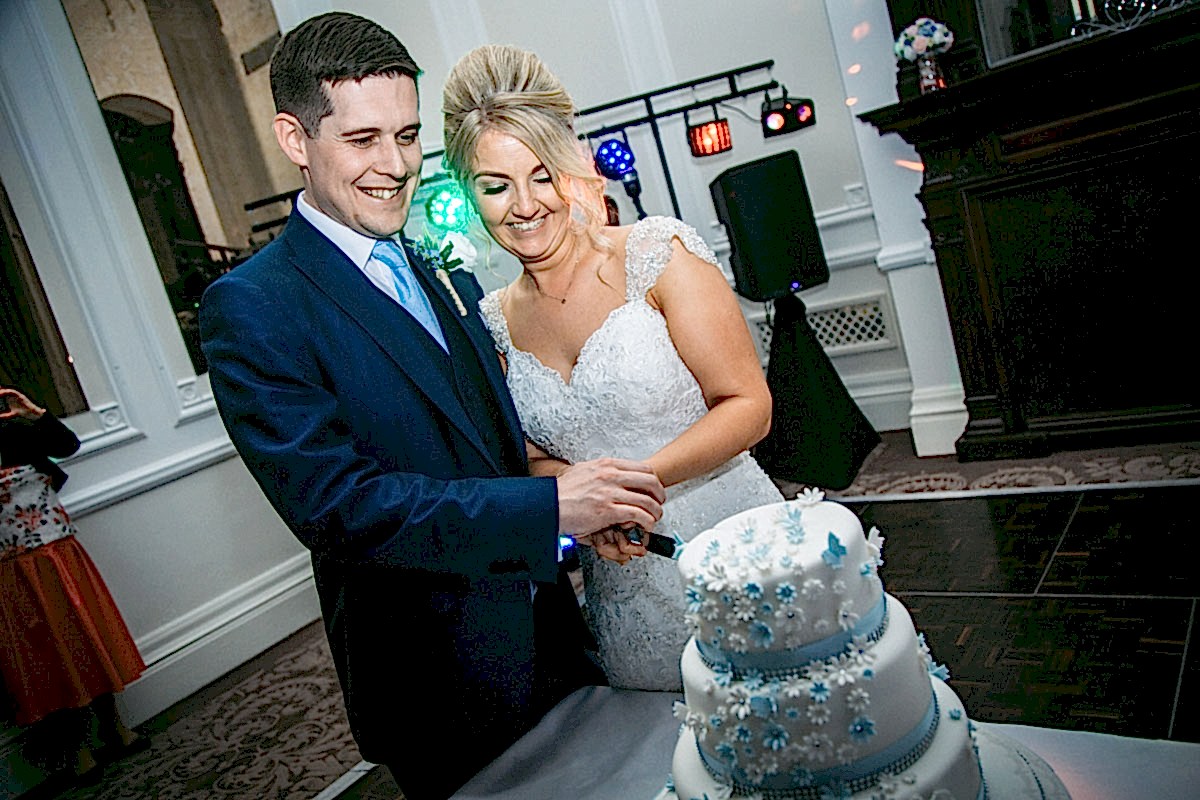 cutting the cake