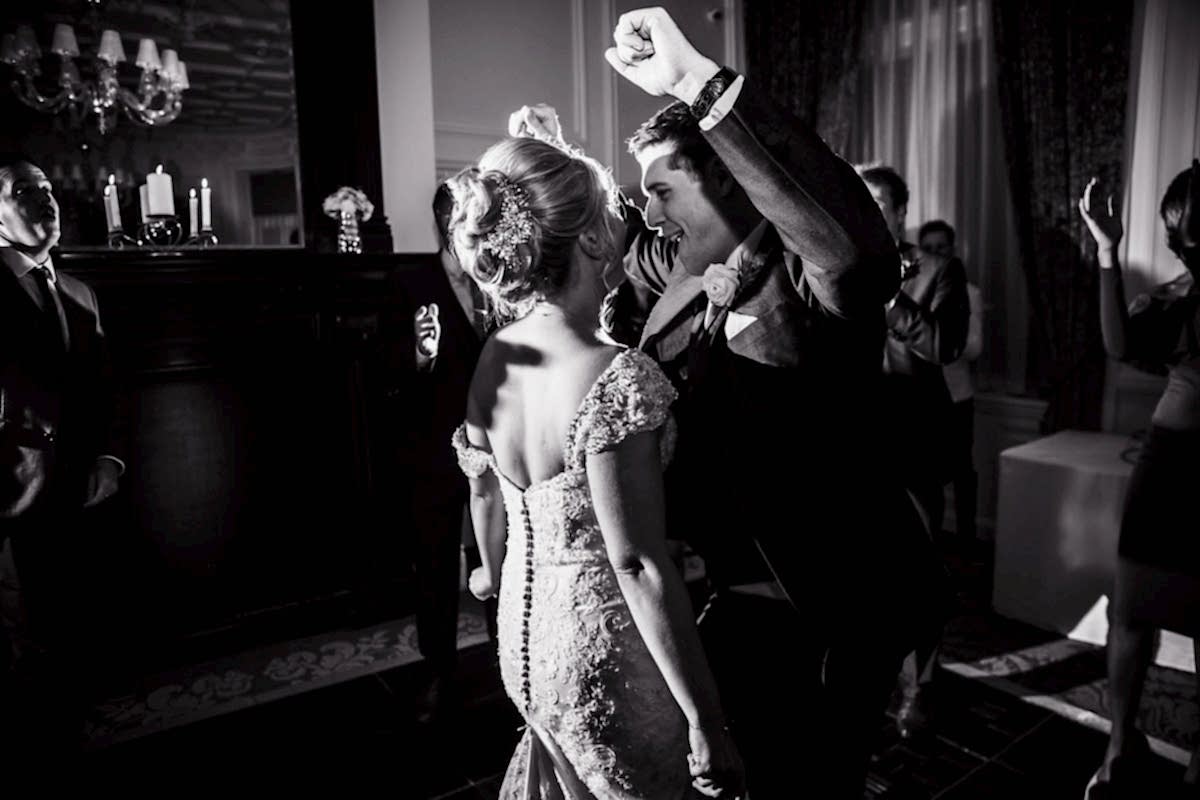 dancing with guests