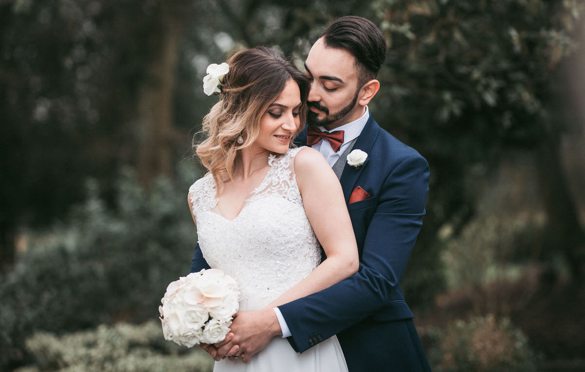 gorgeous bride and groom at ashfield house