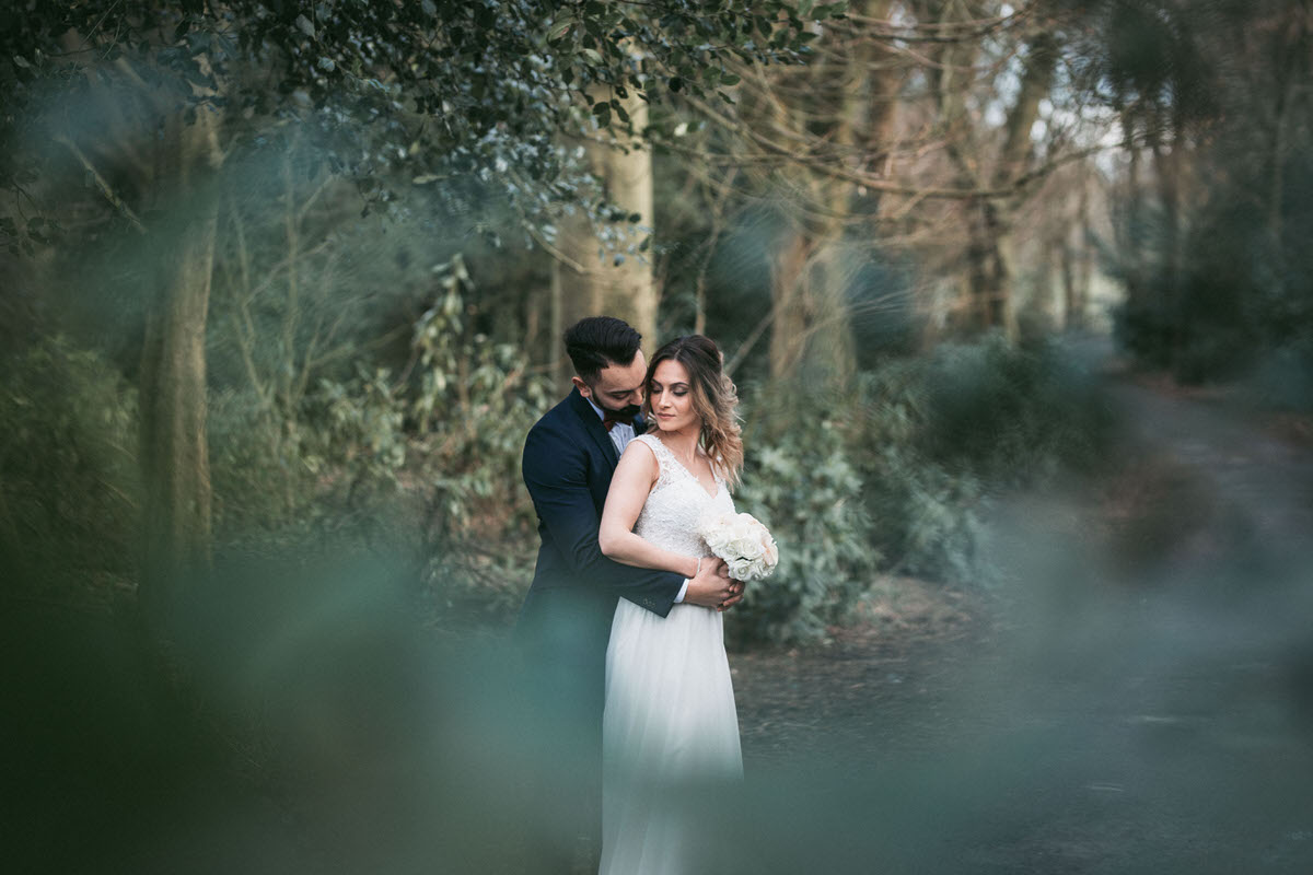 taken from inside the bushes of a wooded area at ashfield house 