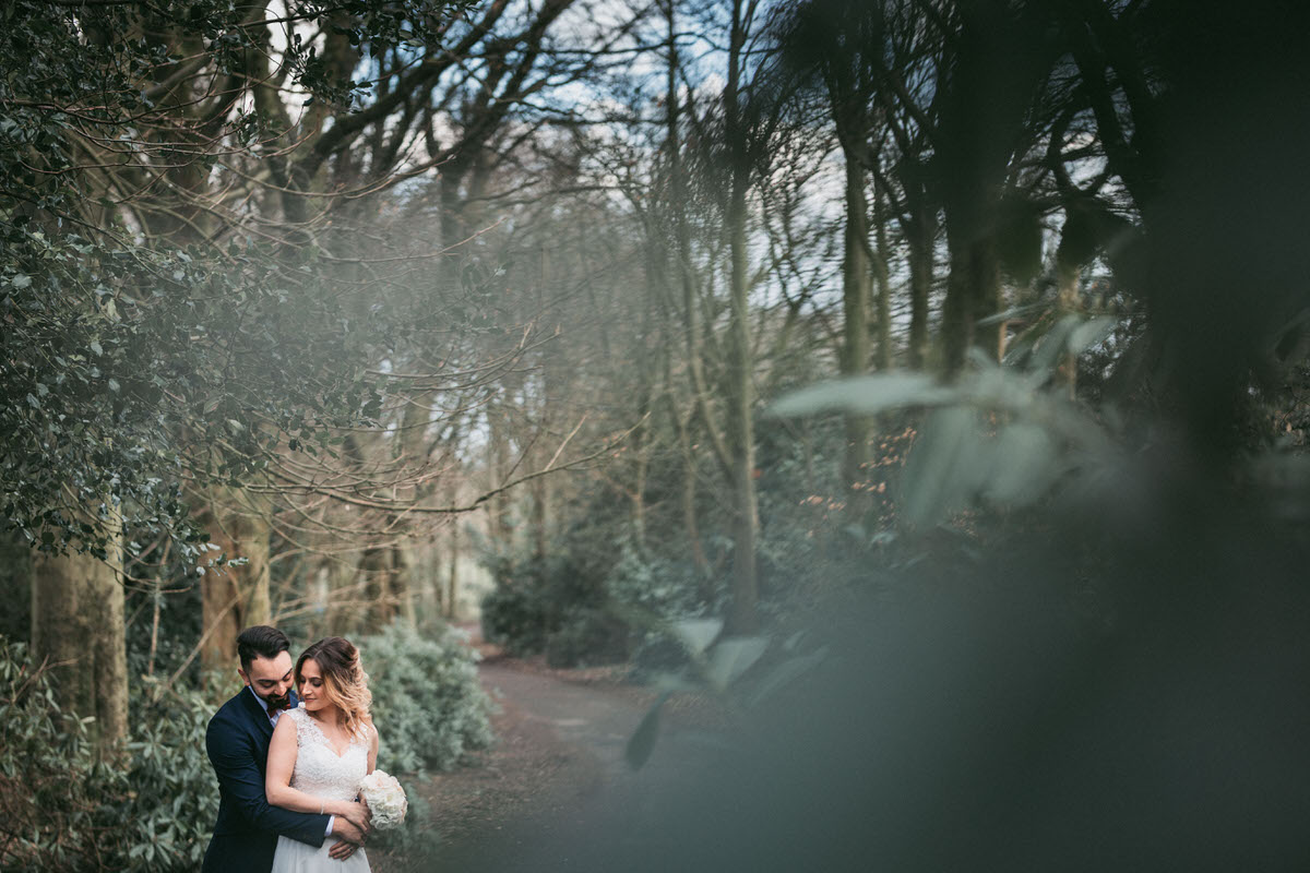 taken from inside the bushes of a wooded area at ashfield house 