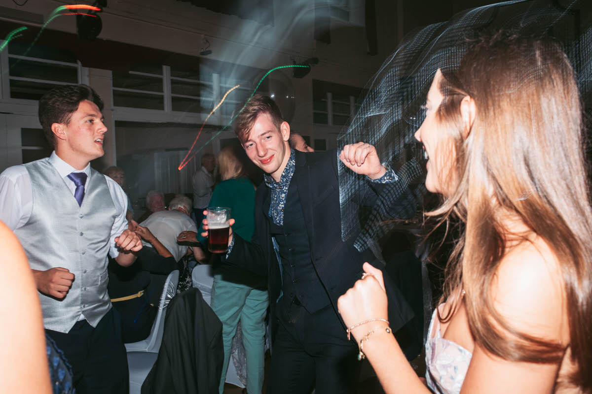 Guests dancing