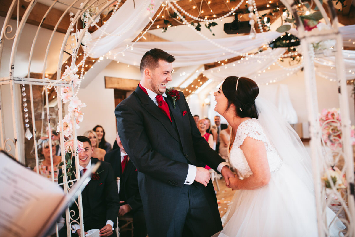 wedding ceremony at beeston manor