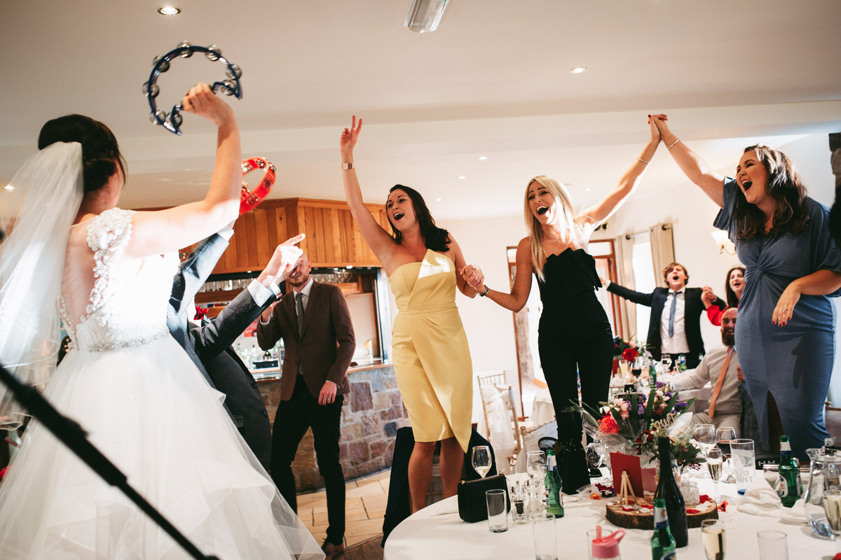 everyone dancing on their chairs at beeston manor
