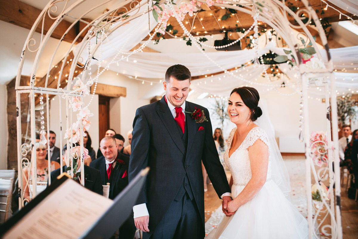 wedding ceremony at beeston manor